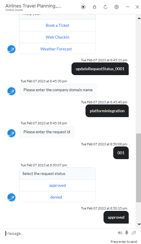 Update Request