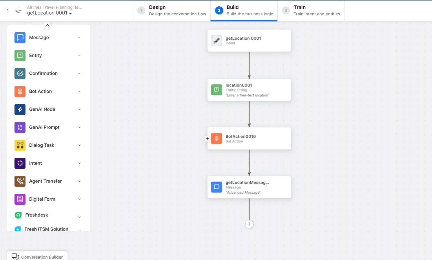 Dialog task canvas