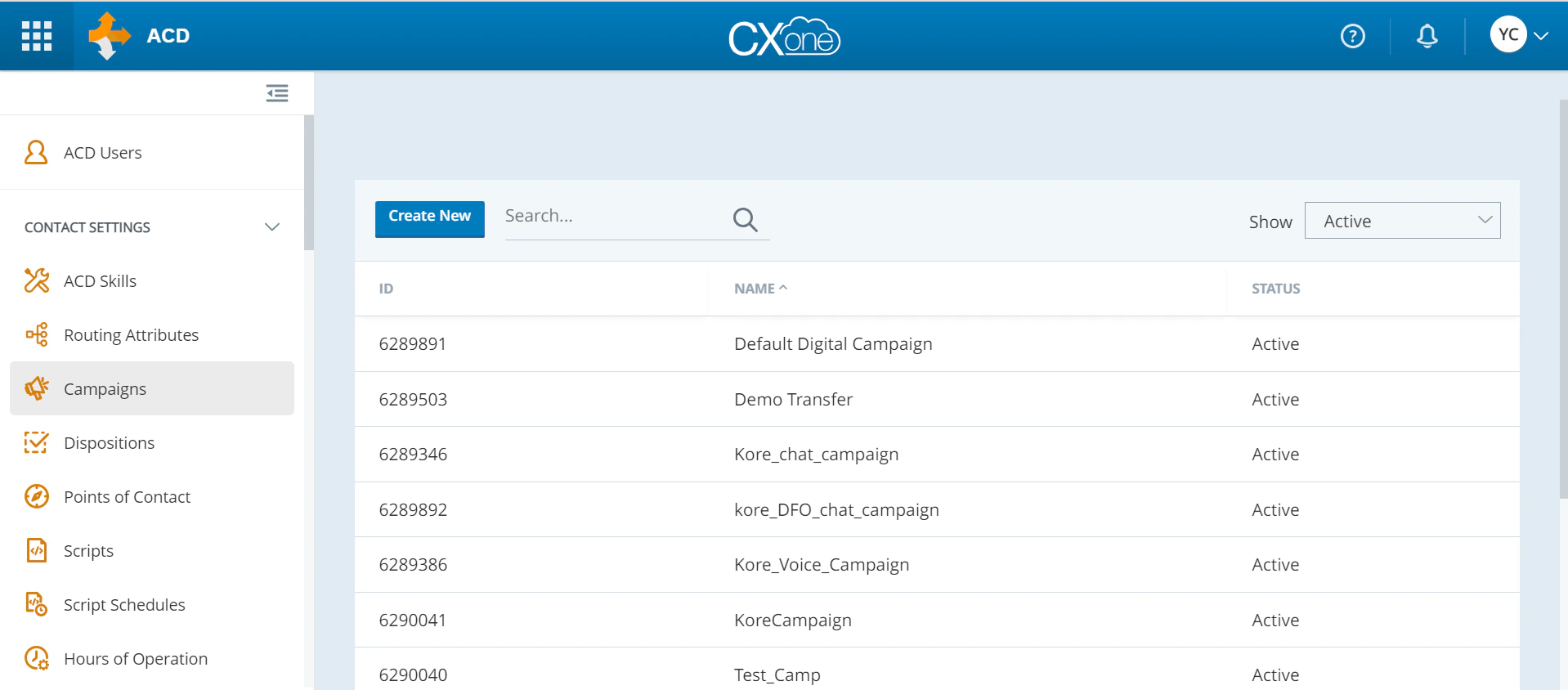 Create new campaign