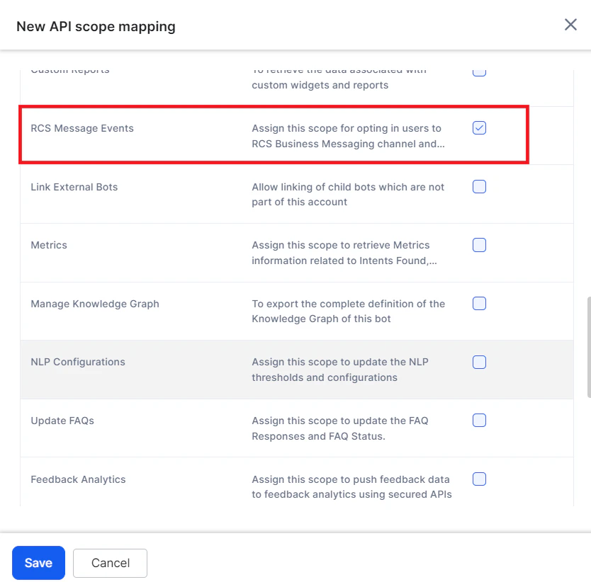 create rcs app