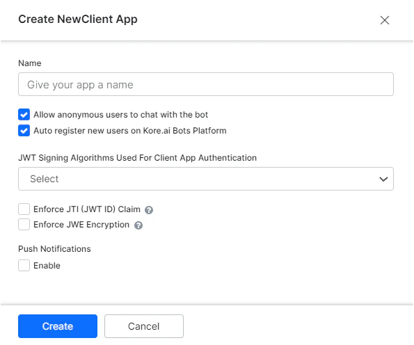 widget SDK channel configuration