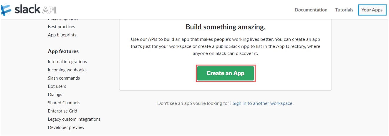 create an app