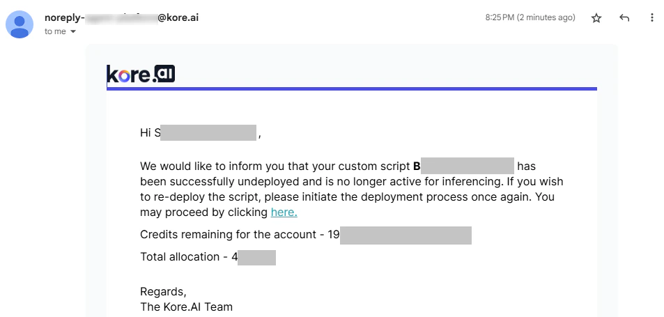 undeployed success