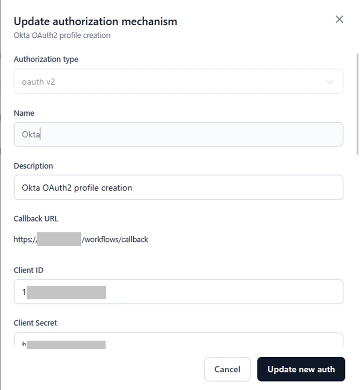 update new auth