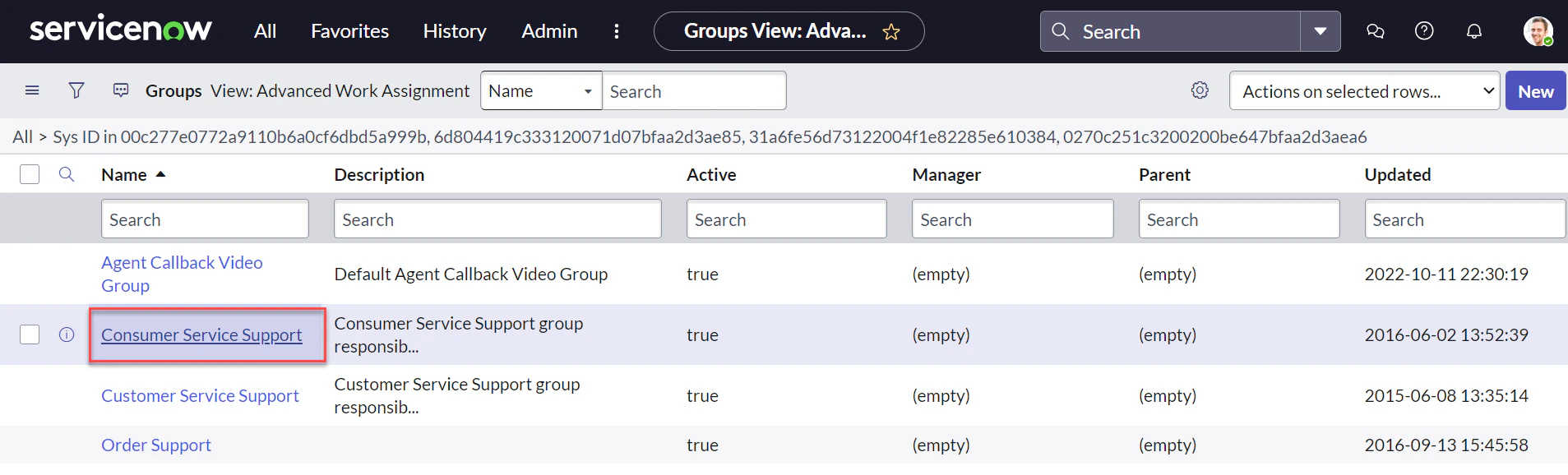 Group details