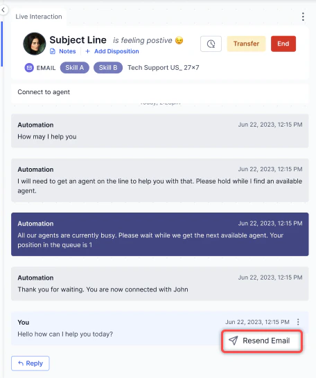 Resend Email