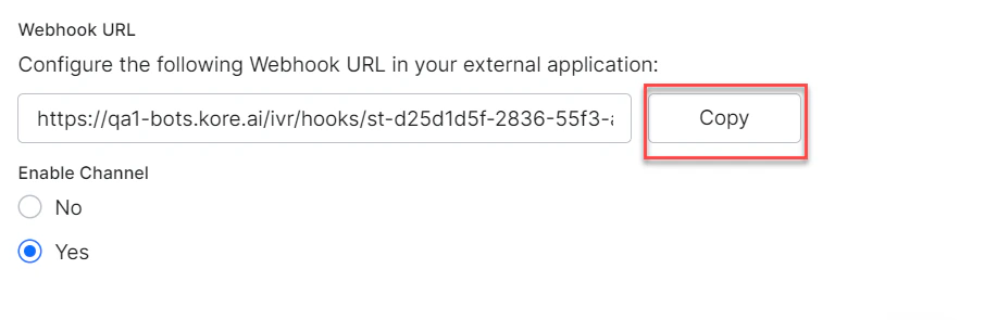 Webhook URL