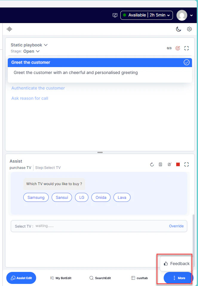 Overall Widget Feedback Button