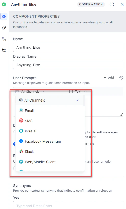 Select channel
