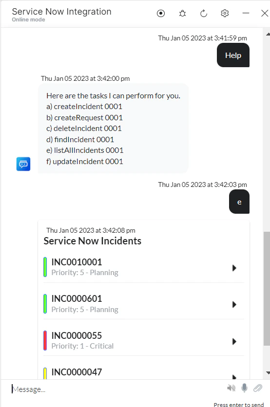 VA prompt to view all incidents