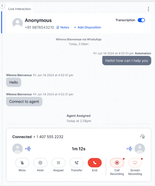 Screen Recording Option