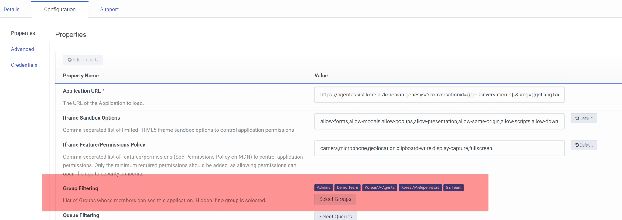 group-filtering