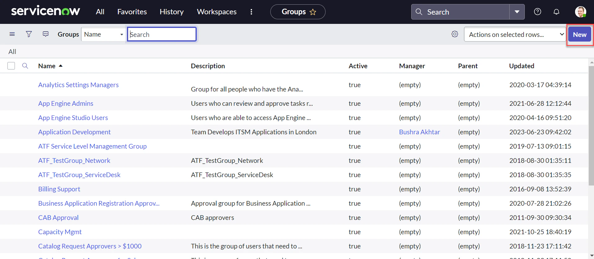 Groups - New