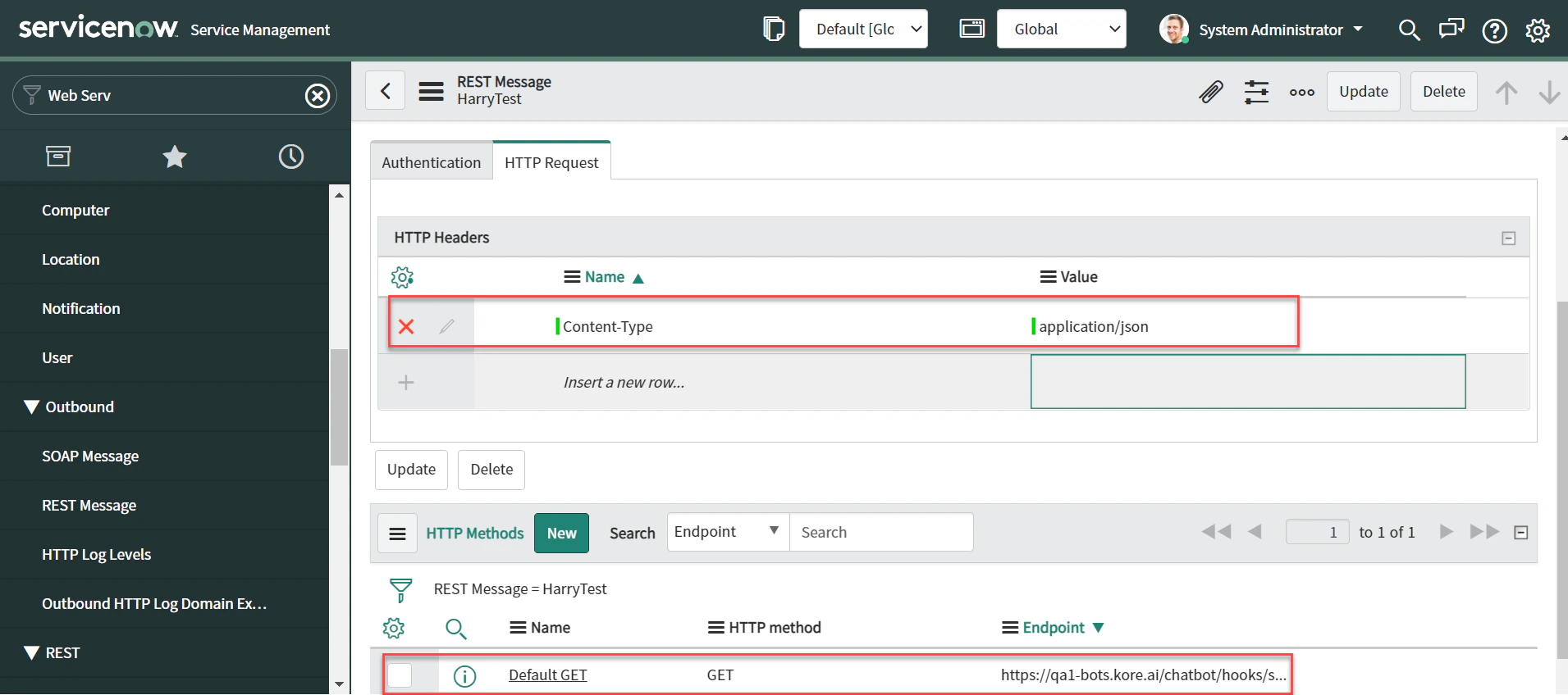 HTTP Request - Add header
