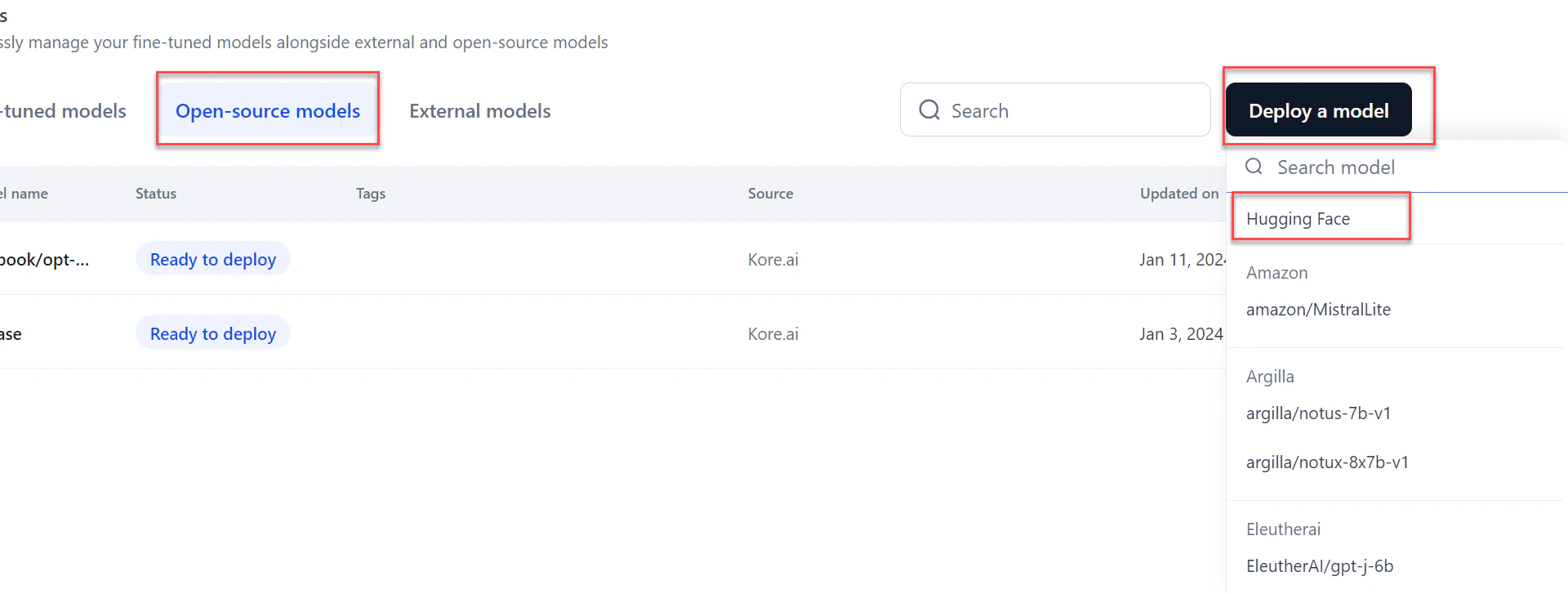 Deploy using Hugging Face