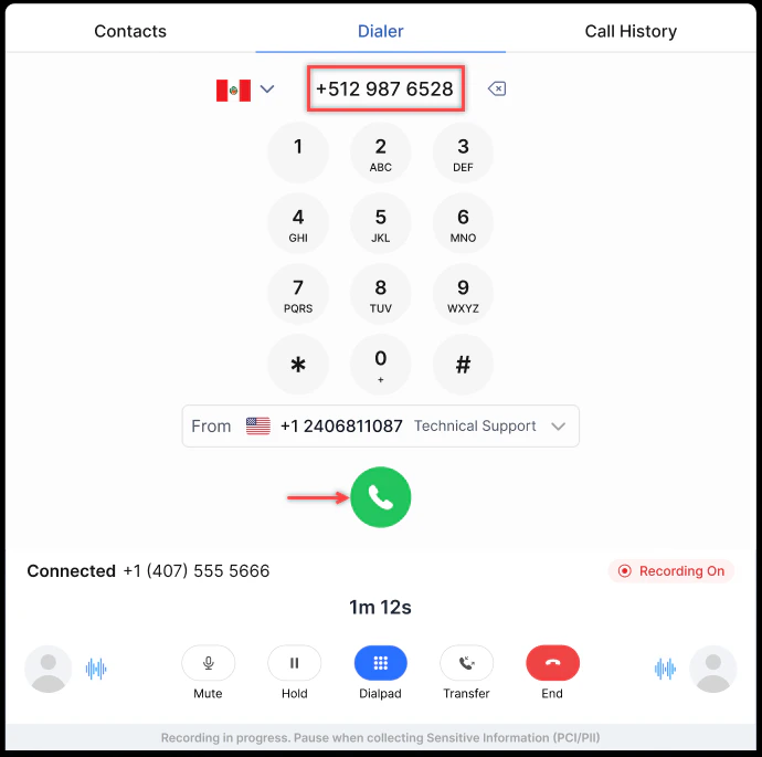 Dial Phone Number