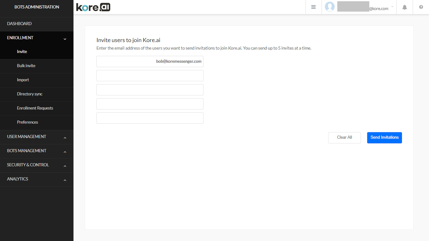 Inviting Users