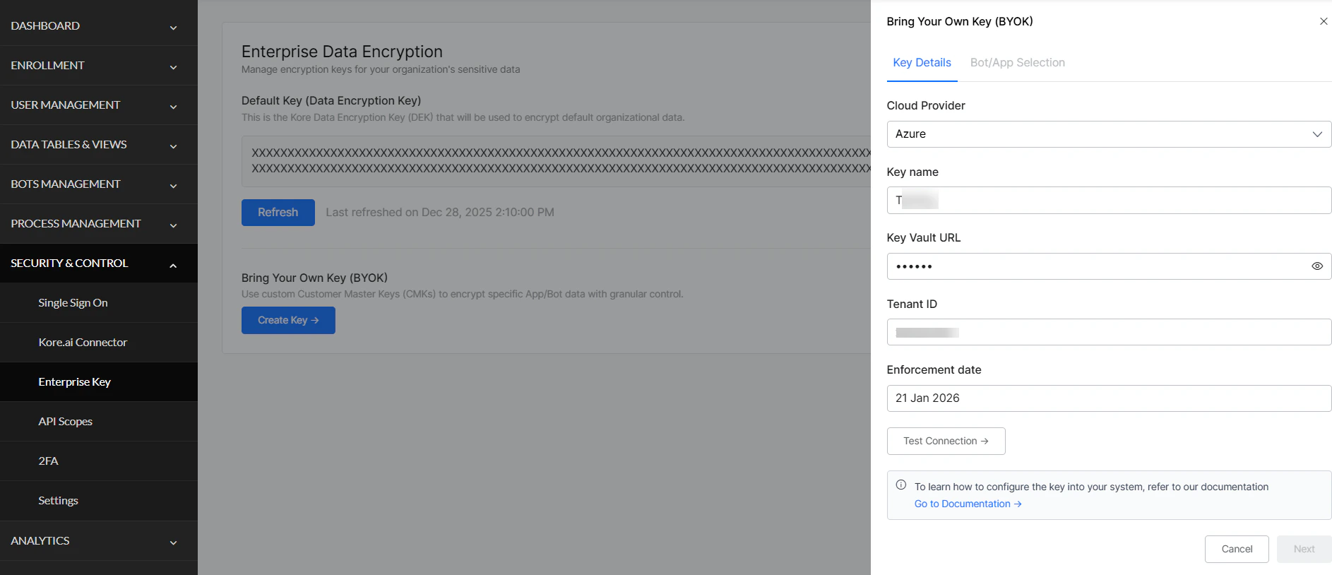 BYOK Create Key