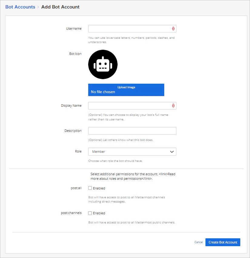 create bot account