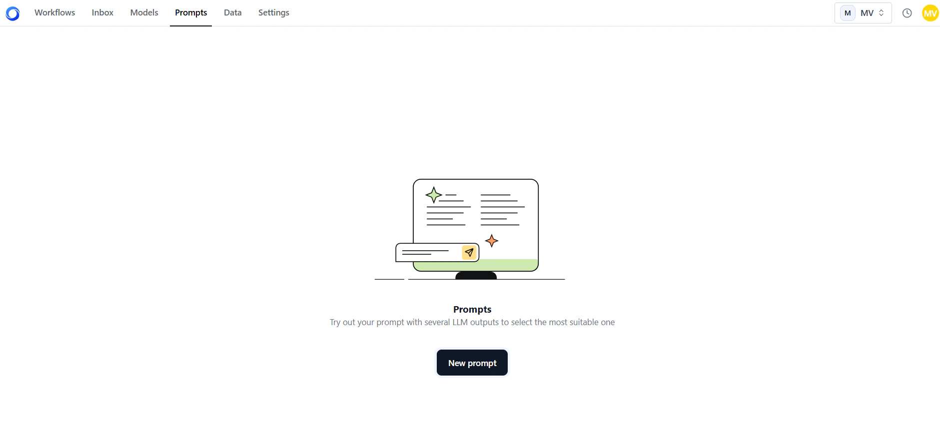 New prompt button