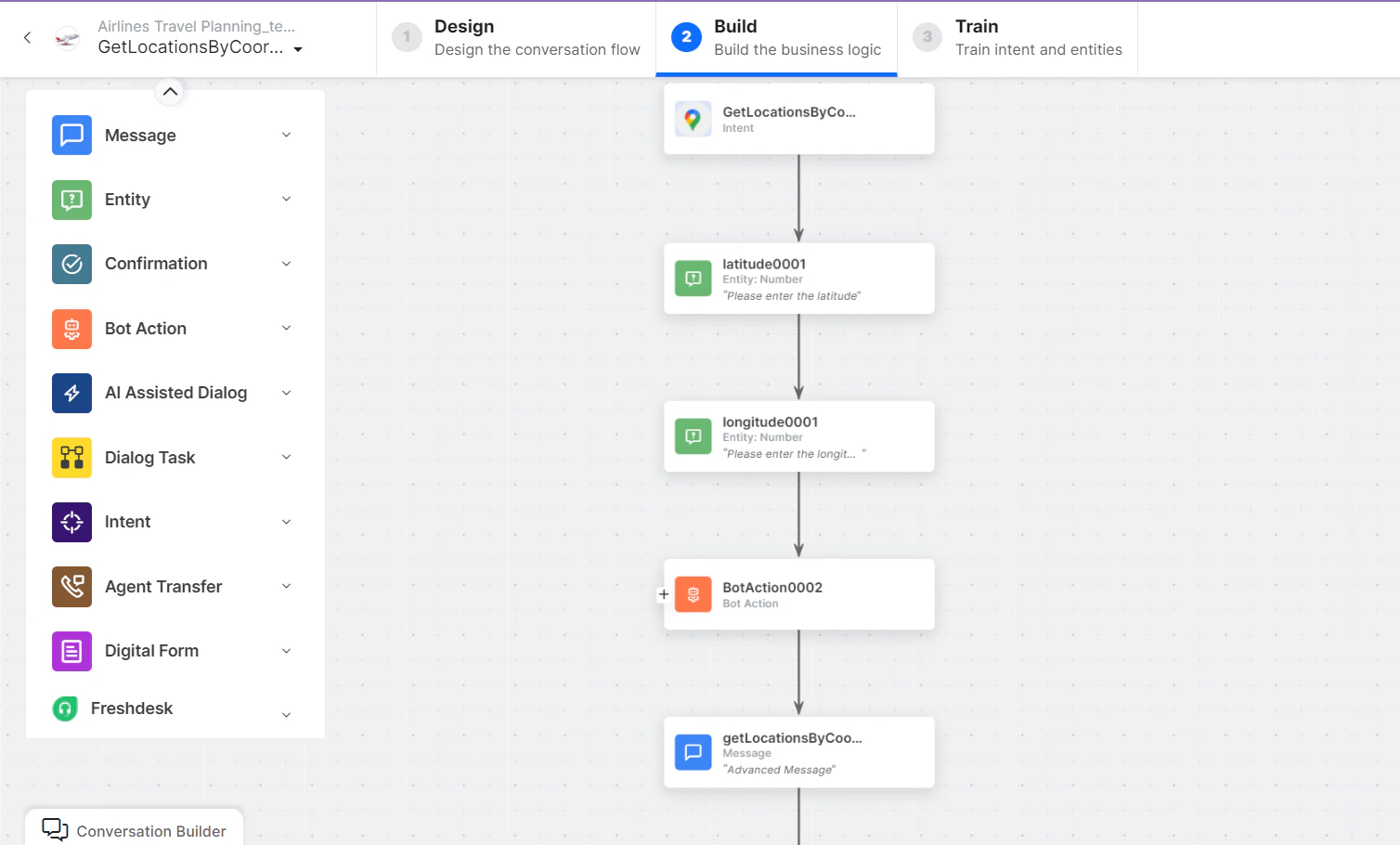 Dialog task canvas