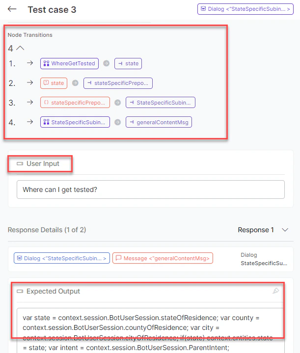 Test case details