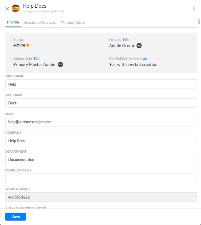 User Profile