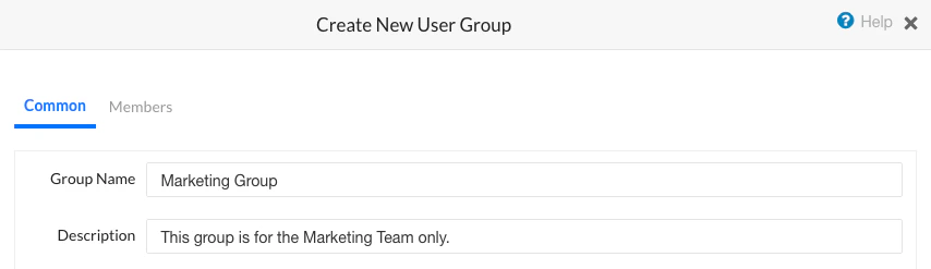 Create New Group