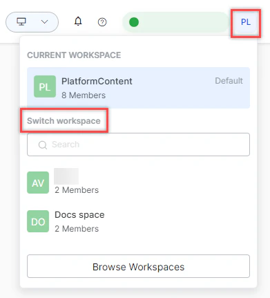 Switch Workspace