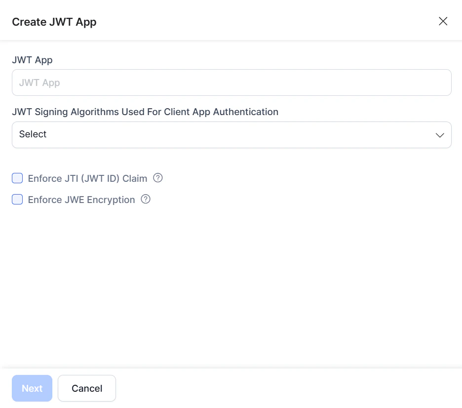 Create a new app