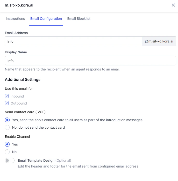 Email Configuration