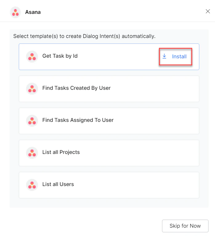 Install template