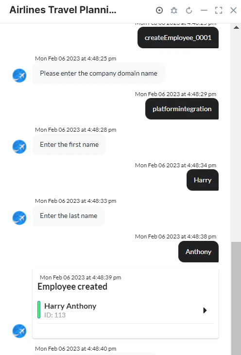 Employee creation