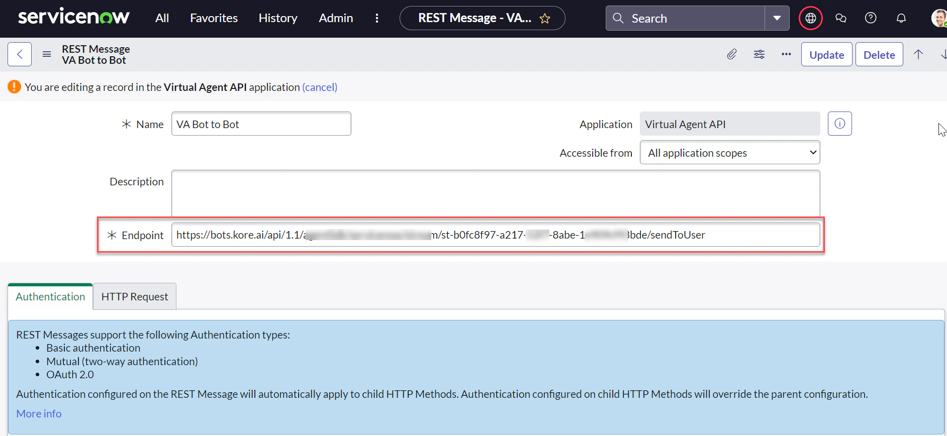 Endpoint - Webhook URL