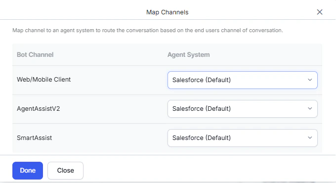 Map channels