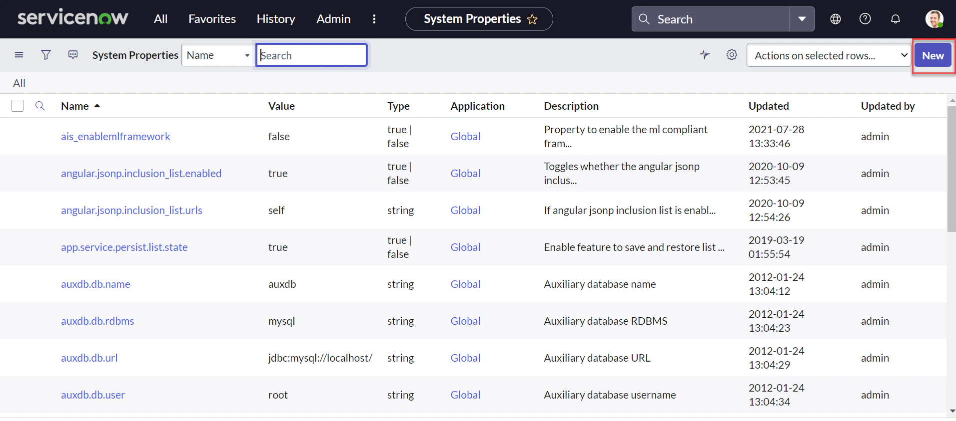 System Properties