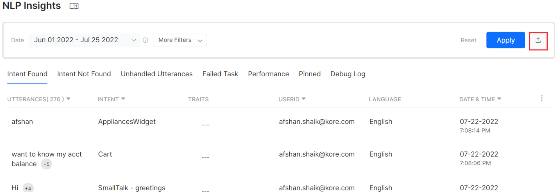 Data Export