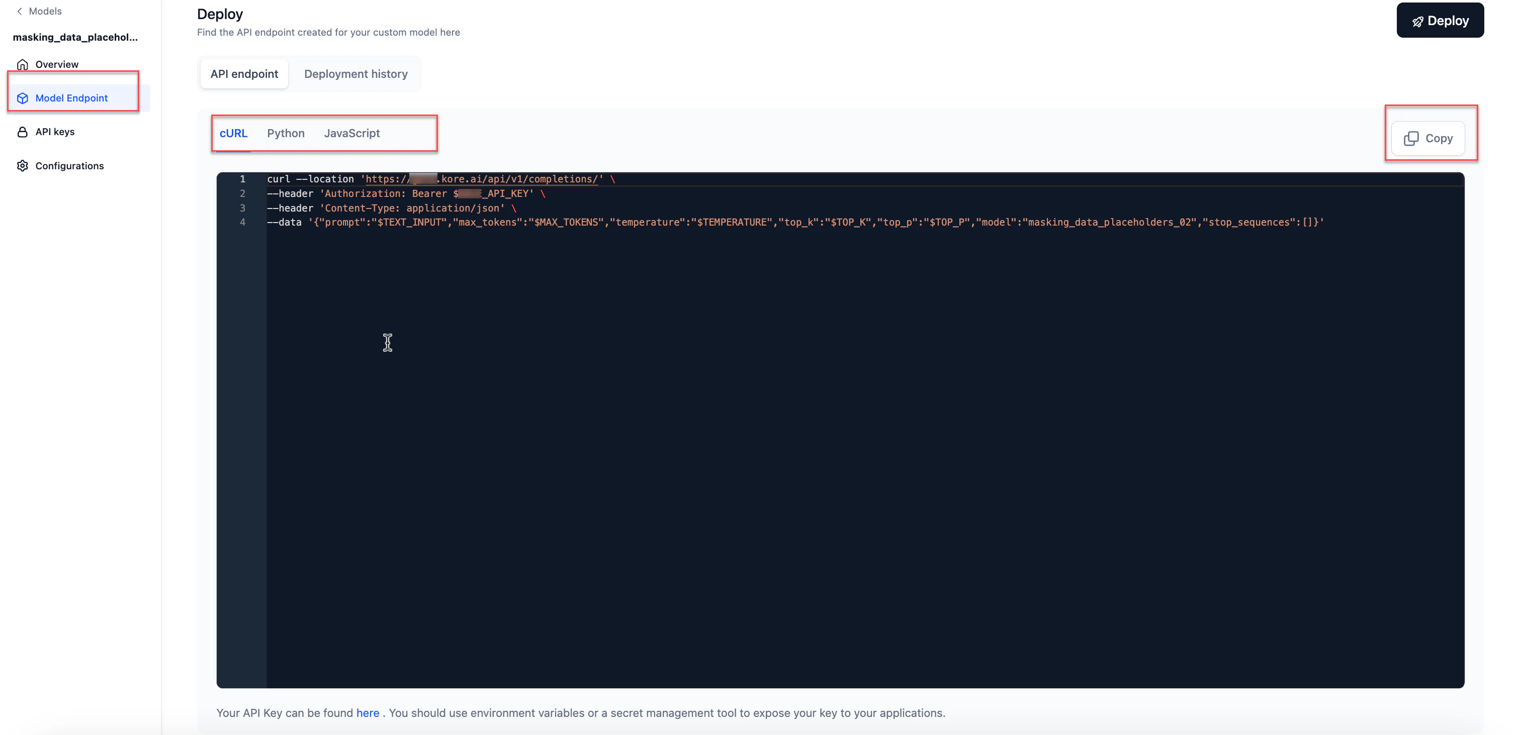 Generated API Endpoint