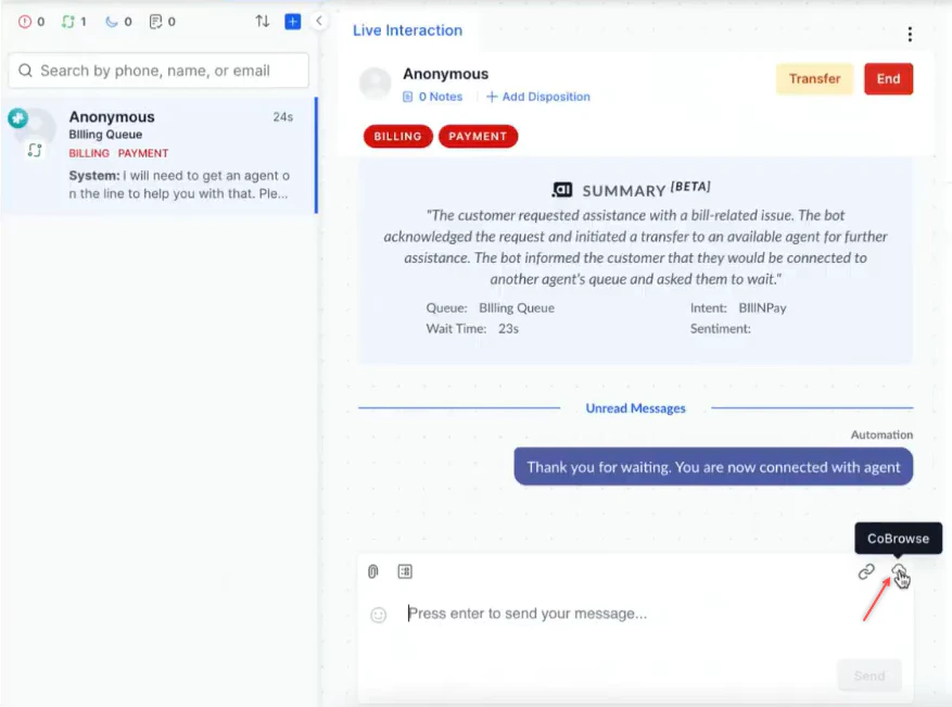 Chat Co-Browse