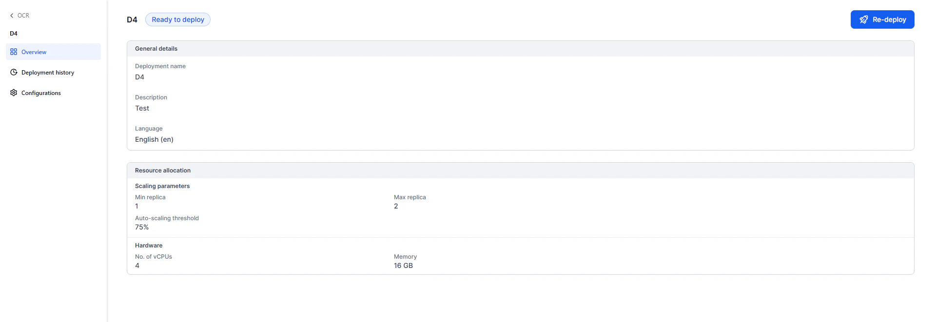 Deployment overview