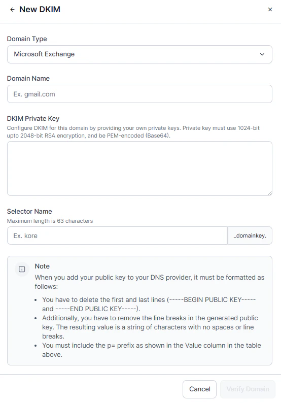 Email Settings