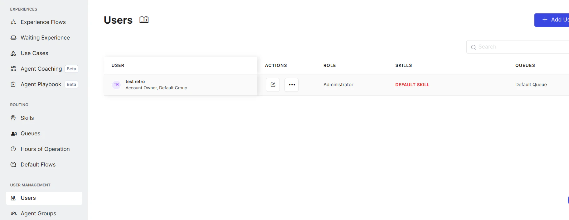 Users Page
