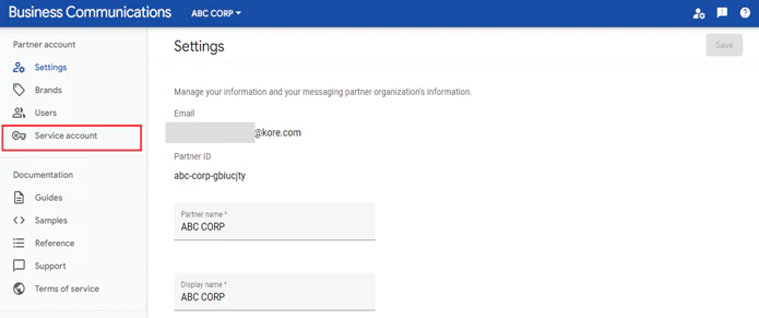 service account