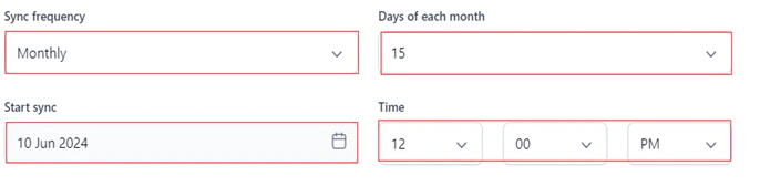 monthly schedule