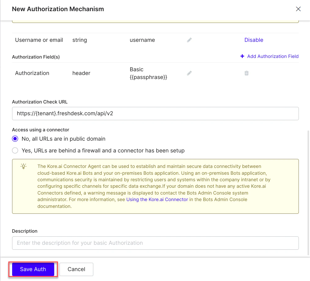 Save auth
