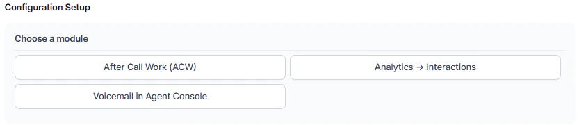 Choose Module
