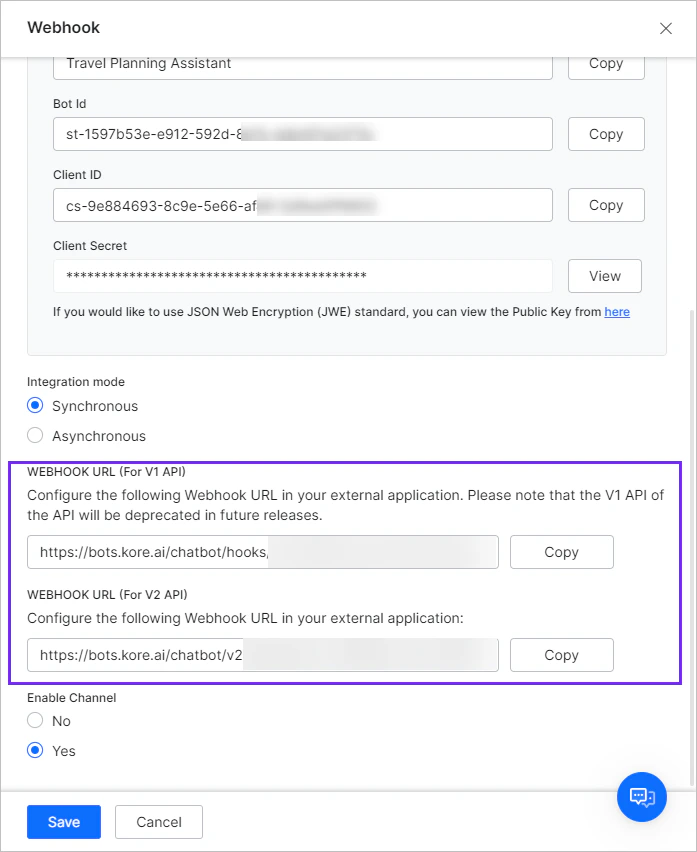 add webhook URL