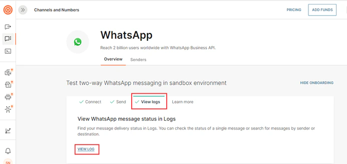 view infobip logs