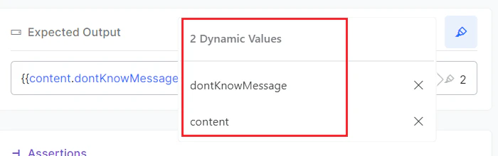 Dynamic values