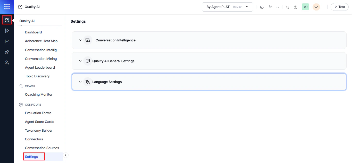 Language Settings